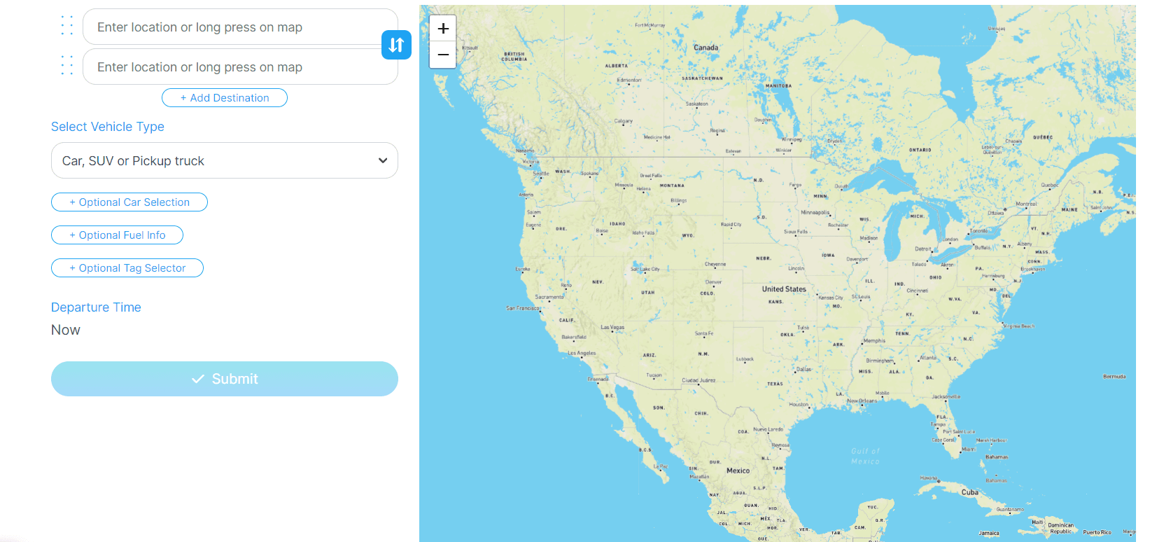 TollGuru toll web calculator